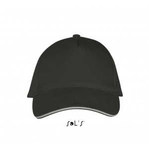 Sols Long Beach 5 paneles sapka, Dark Grey/Light Grey, U