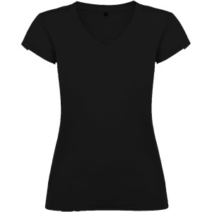 Roly Victoria ni V-nyak pamutpl, Solid black (T-shirt, pl, 90-100% pamut)